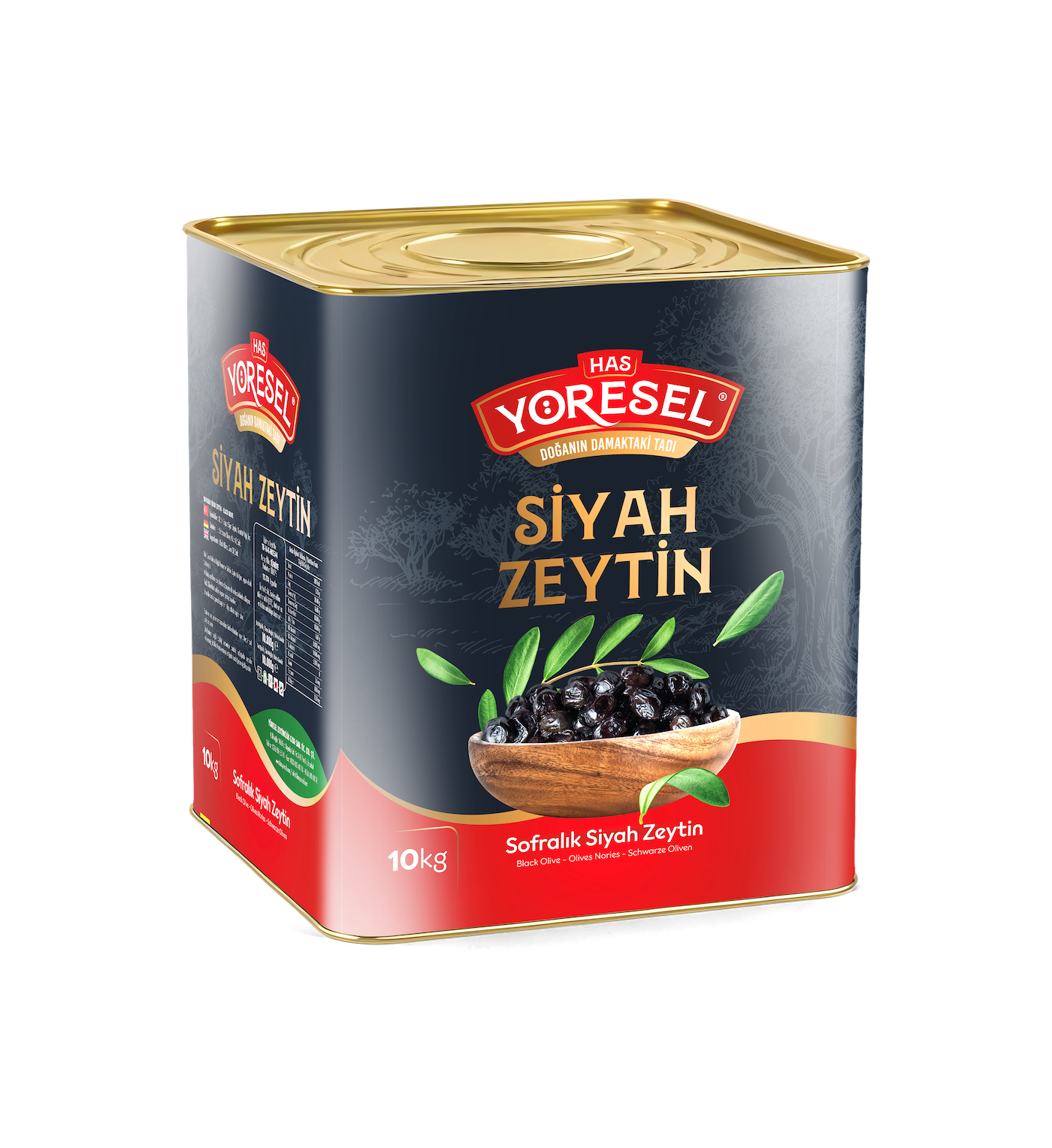 Sofralık Siyah Zeytin 181-200 (2 XL) Premium 10kg  